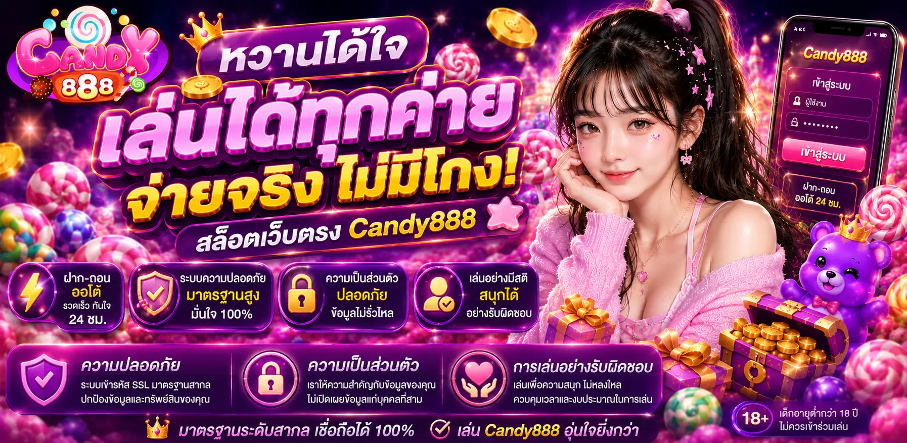 CANDY888 เกมสล็อตใหม่ อัปเดตไว เล่นง่ายได้เงินจริง